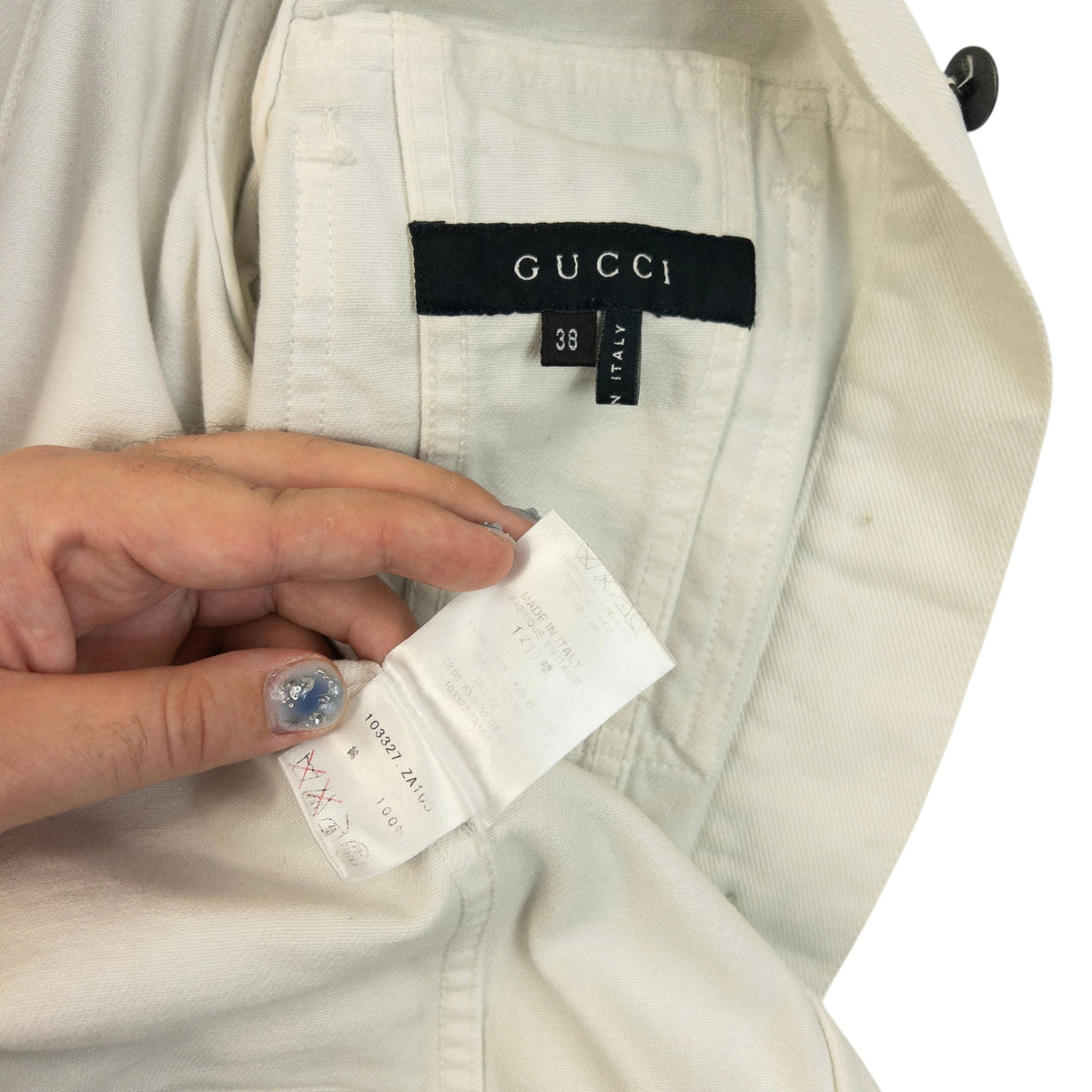 Vintage 2000s Gucci By Tom Ford Button Up Denim Jacket Womens Size XS | XS, Red
