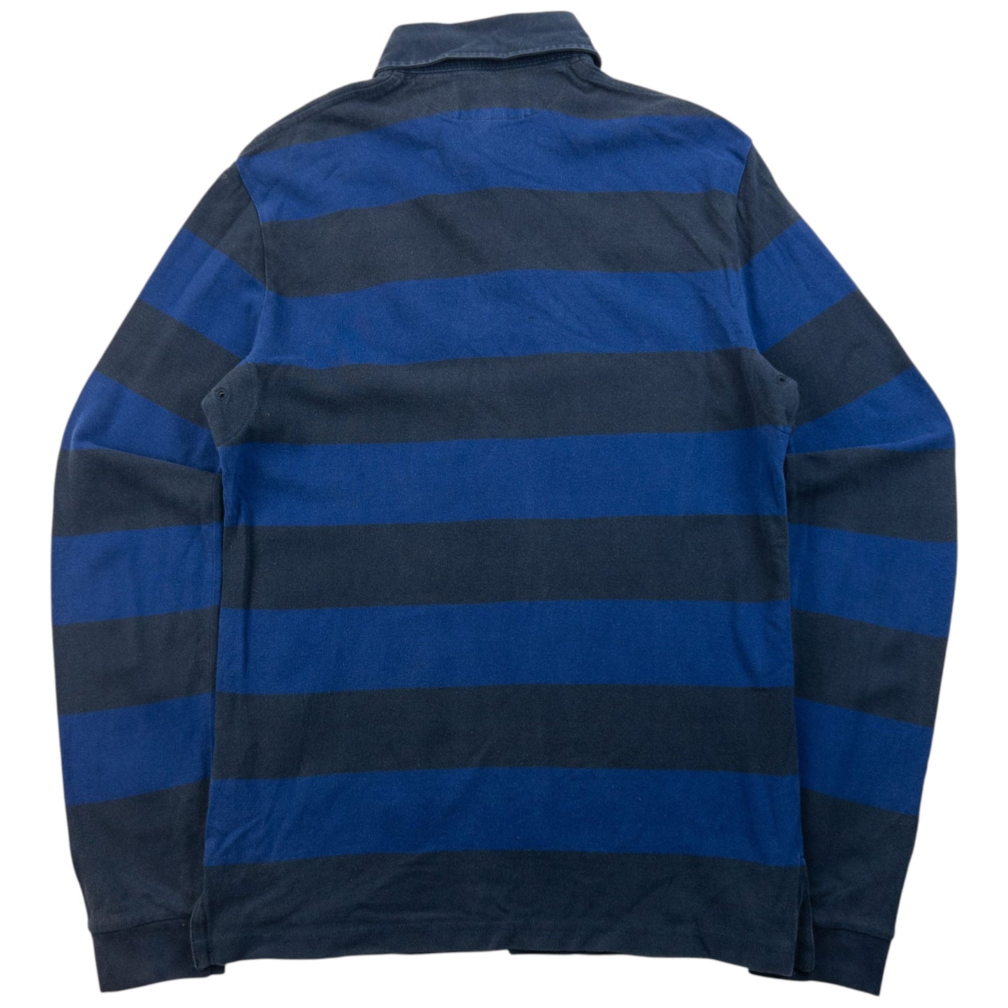 Vintage 90s Polo Ralph Lauren Striped Crest Long Sleeve Polo Shirt Size S | Small, Blue