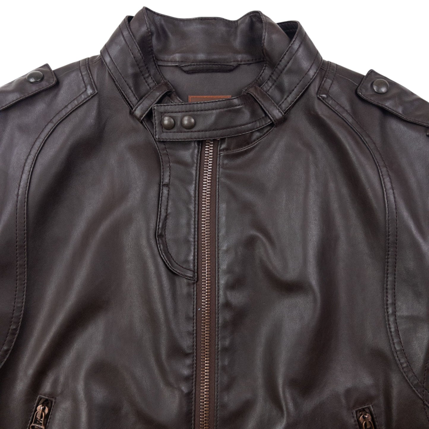Vintage 90s Hugo Boss Zip Up Leather Jacket Size S