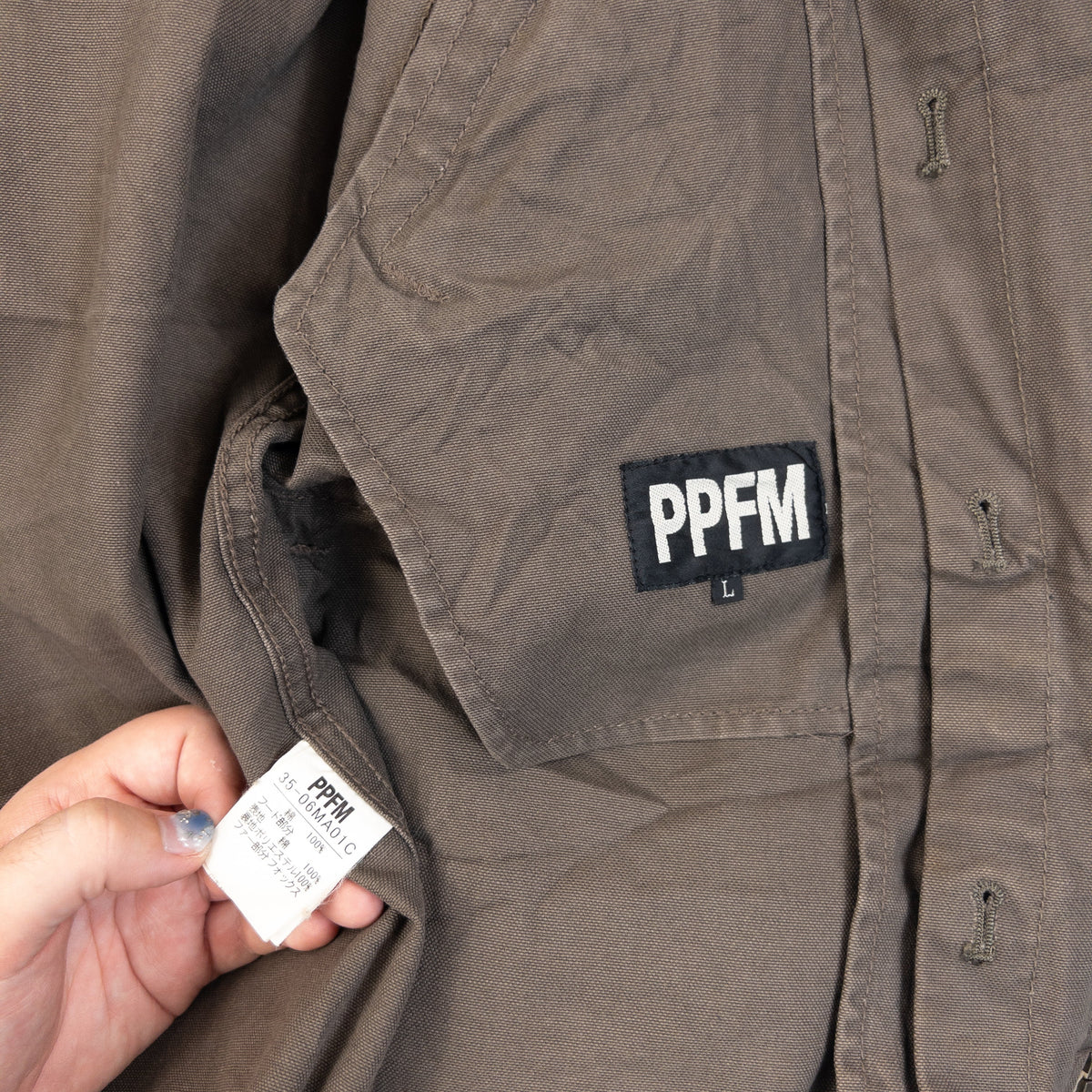 Vintage 2000s PPFM Zip Up Jacket Size M | Medium, Brown