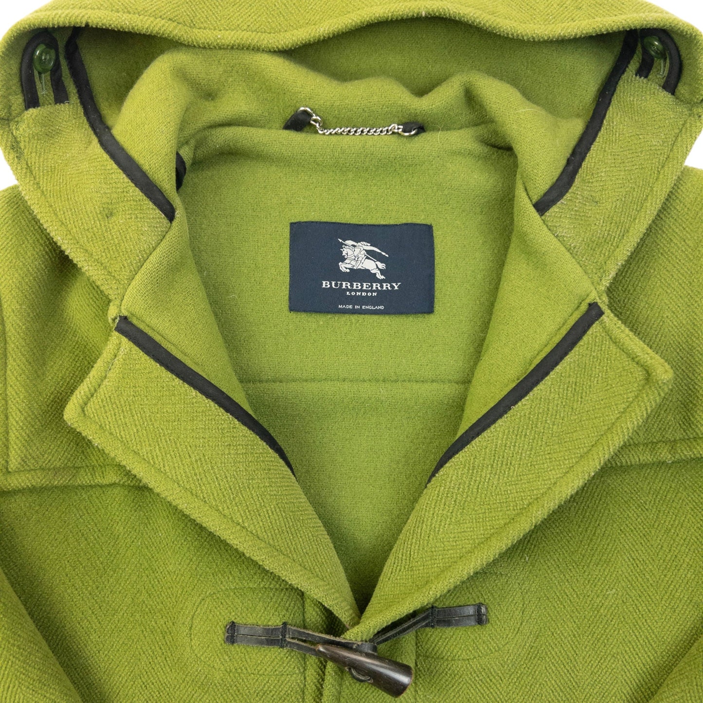 Vintage 2000s Burberry Wool Duffle Jacket Size XL | O/S, Green