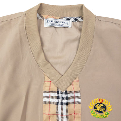 Vintage 90s Burberry Nova Check Lightweight Pullover Jacket Size S | Small, Beige