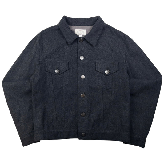 Vintage Armani Jeans Wool Button Up Jacket Size S