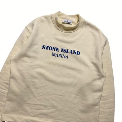 Stone Island Pullover Reflective Marina crewneck | Large, Beige