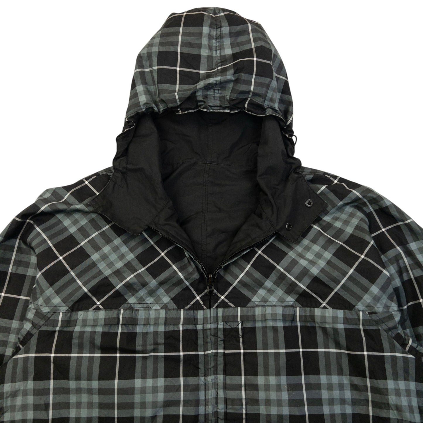 Vintage 2000s Burberry Nova Check Reversible Packable Jacket Size L | Large, Black