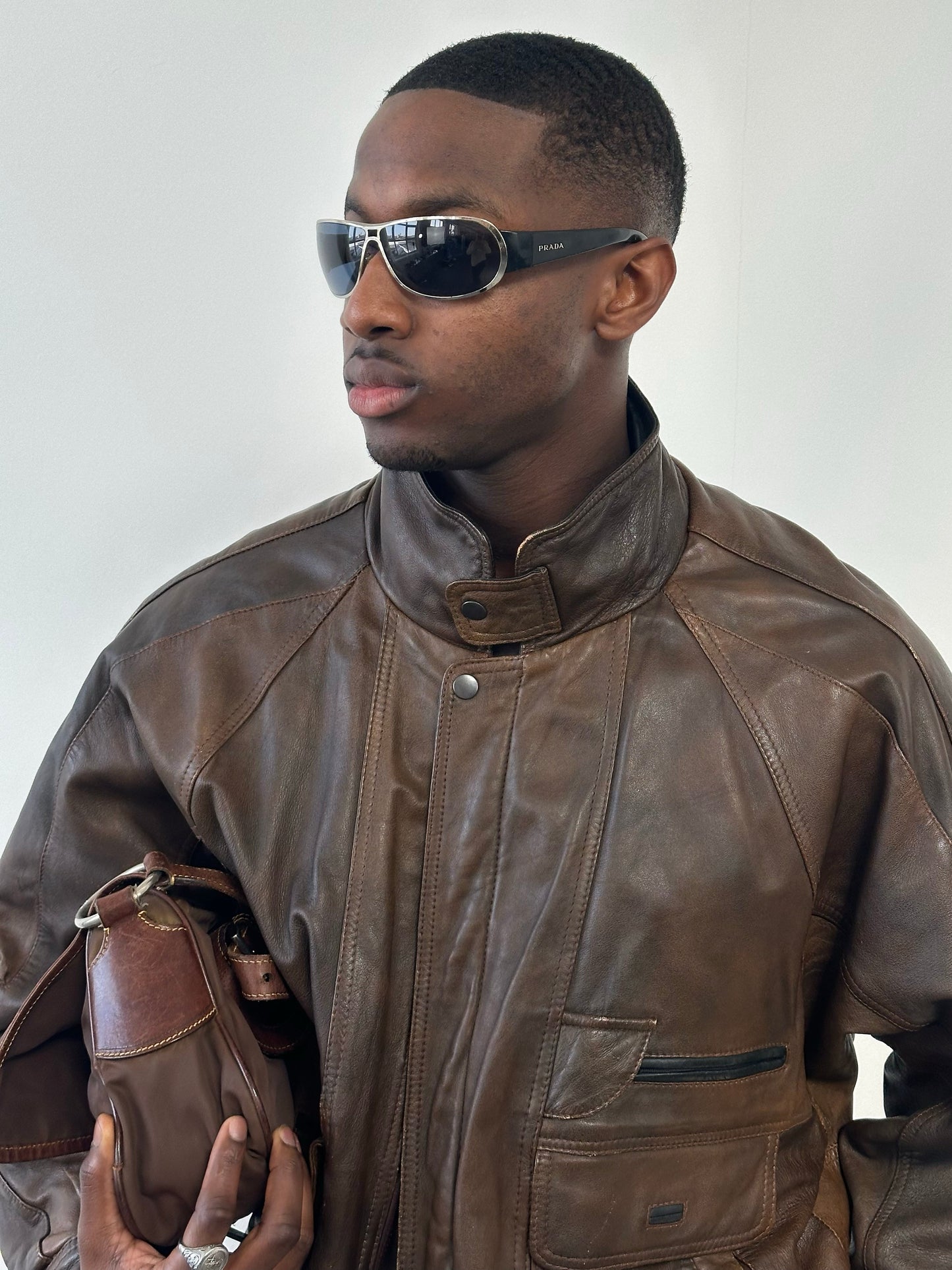 Prada 2000s Aviator Shield Sunglasses