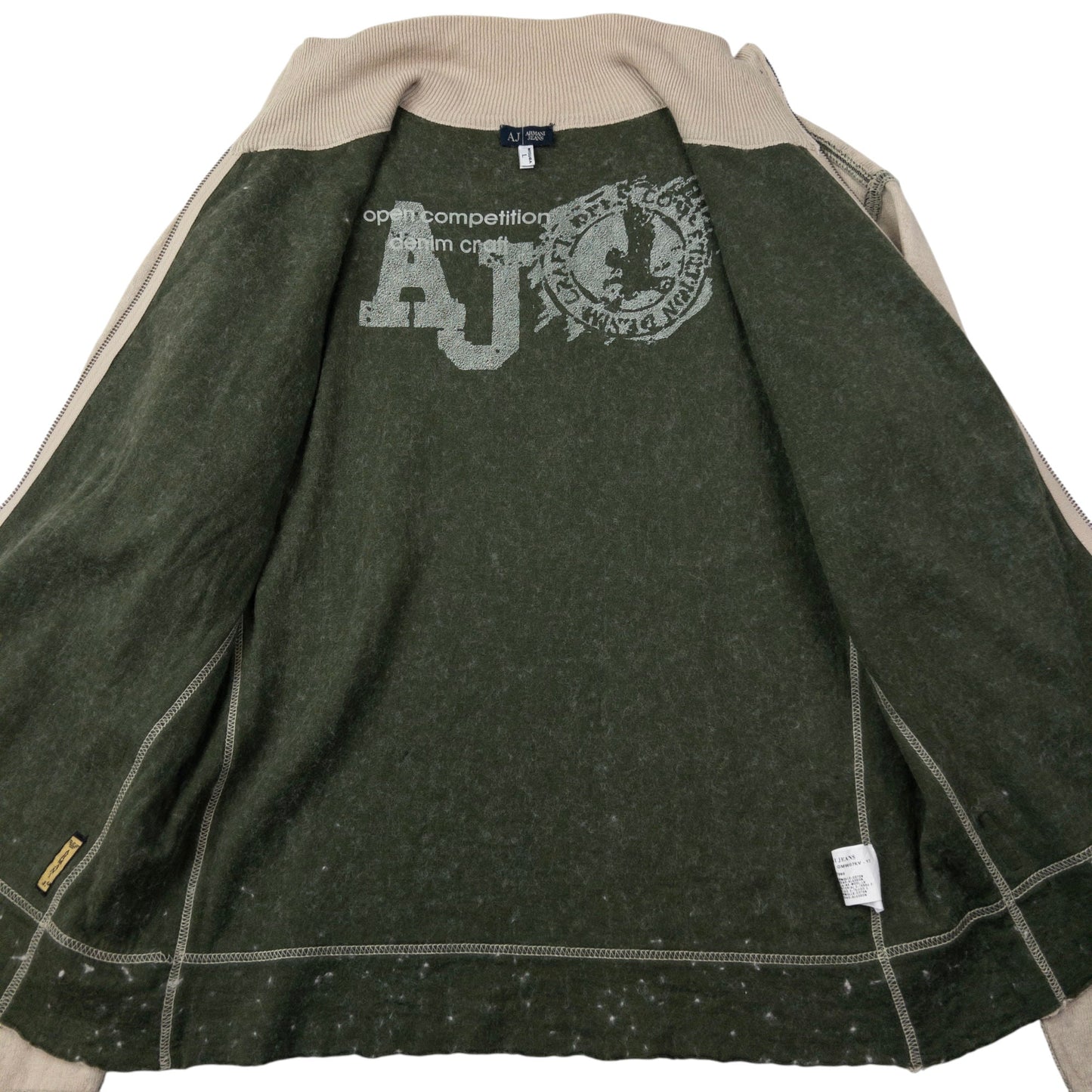 Vintage Armani Jeans Reversible Zip Up Jumper Size S