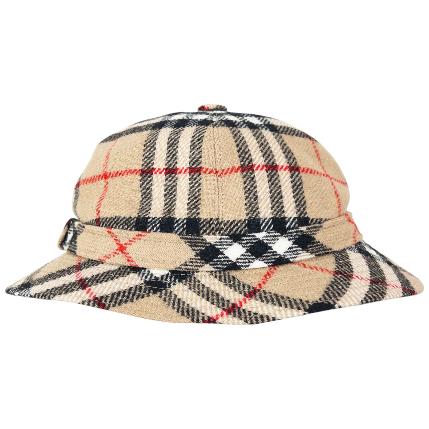 Vintage 80s Burberry Nova Check Bucket Hat Size S | O/S, Beige