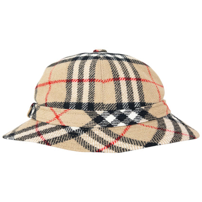 Vintage 80s Burberry Nova Check Bucket Hat Size S | O/S, Beige