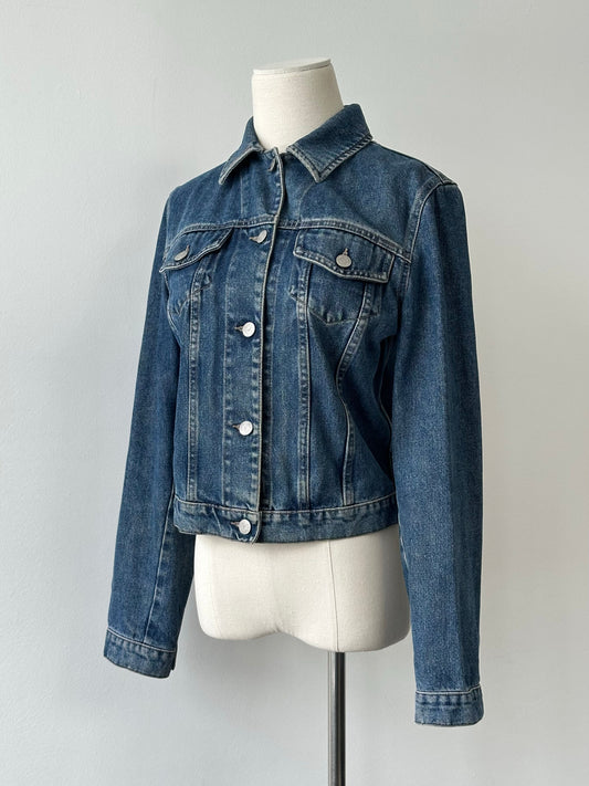 Armani Jeans 1990s Cotton Mid Wash Denim Jacket - S
