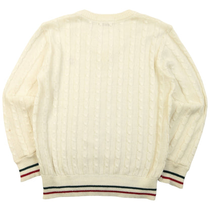 Vintage 80s Gucci Cable Knit Jumper Womens Size M | Medium, Multicoloured