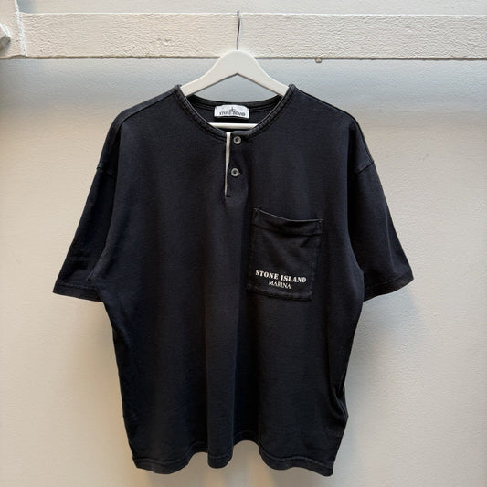 Stone Island Marina Henley T-Shirt (M) | Medium, Blue
