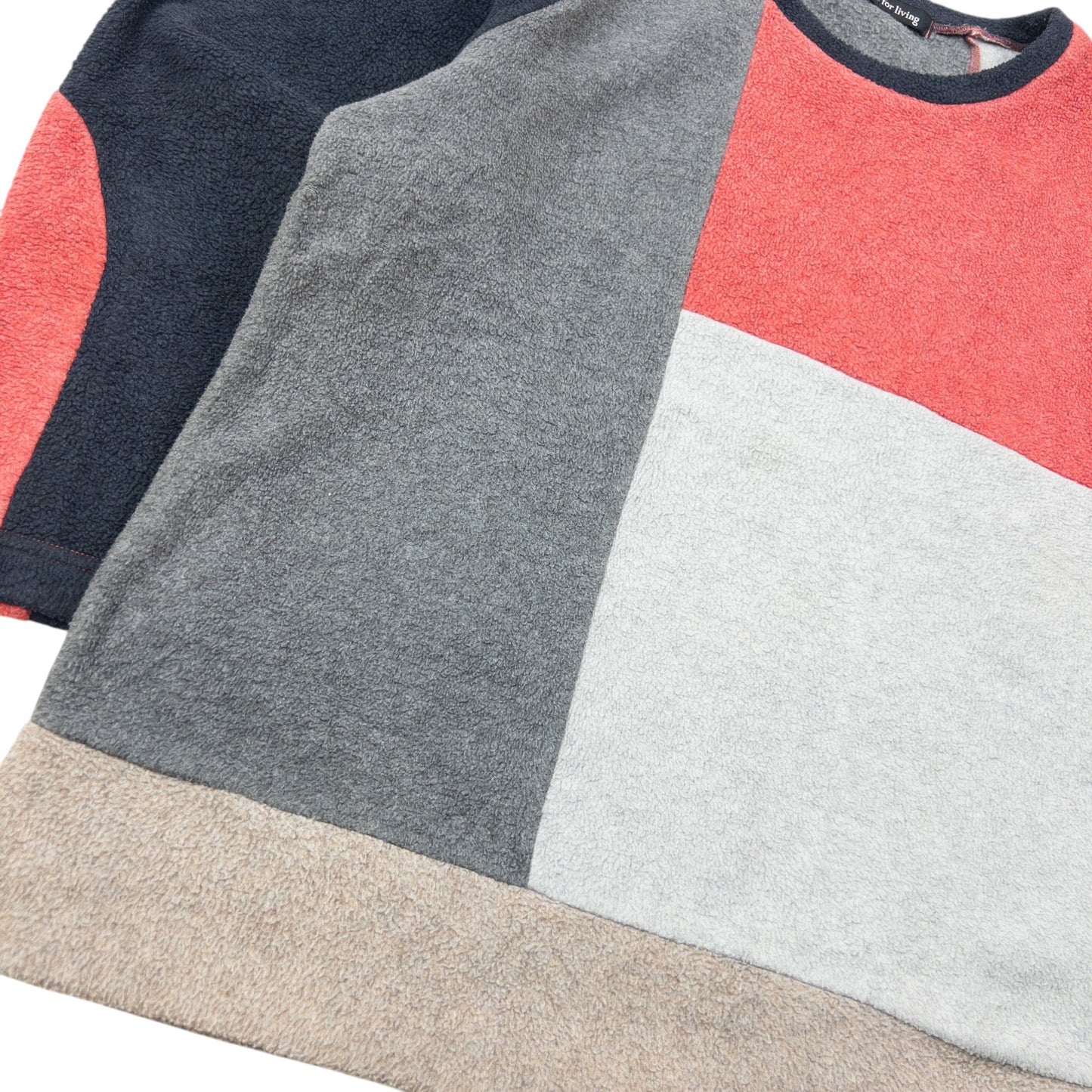 Vintage 90s Yohji Yamamoto Colour Block Fleece Sweatshirt Size XS | XS, Grey
