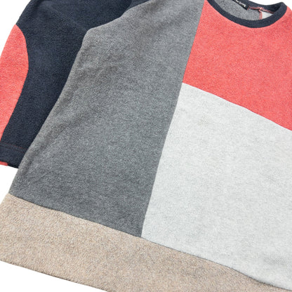 Vintage 90s Yohji Yamamoto Colour Block Fleece Sweatshirt Size XS | XS, Grey