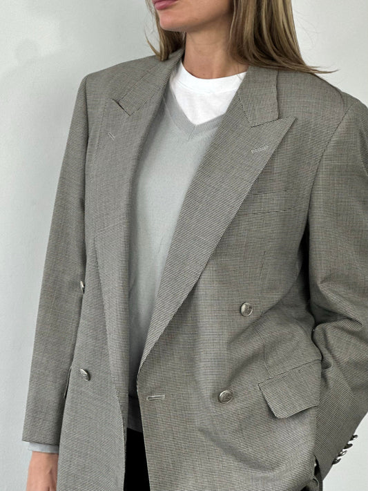 Burberry 1990s Bespoke Button Wool Double Breasted Blazer - 36S/L