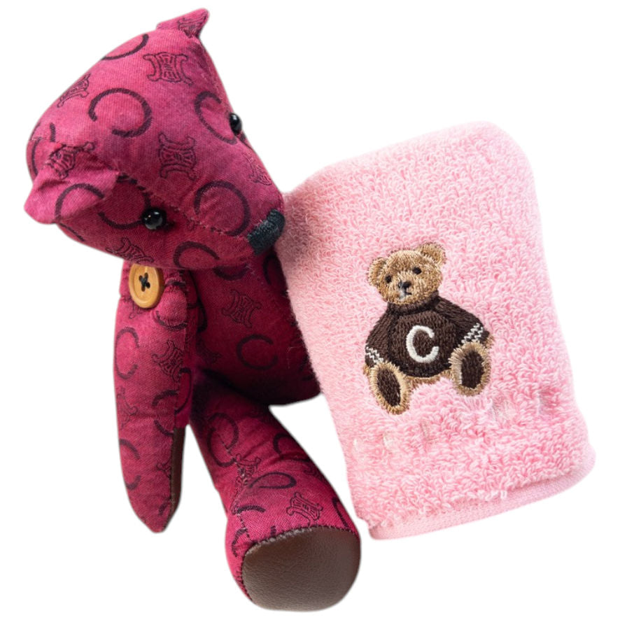 Vintage 90s Celine Monogram Teddy Bear & Embroidered Flannel | O/S, Multicoloured