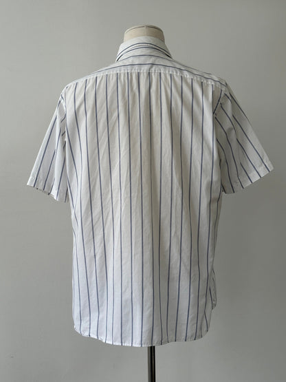 Christian Dior 1990s Cotton Short Sleeve Striped Shirt - L