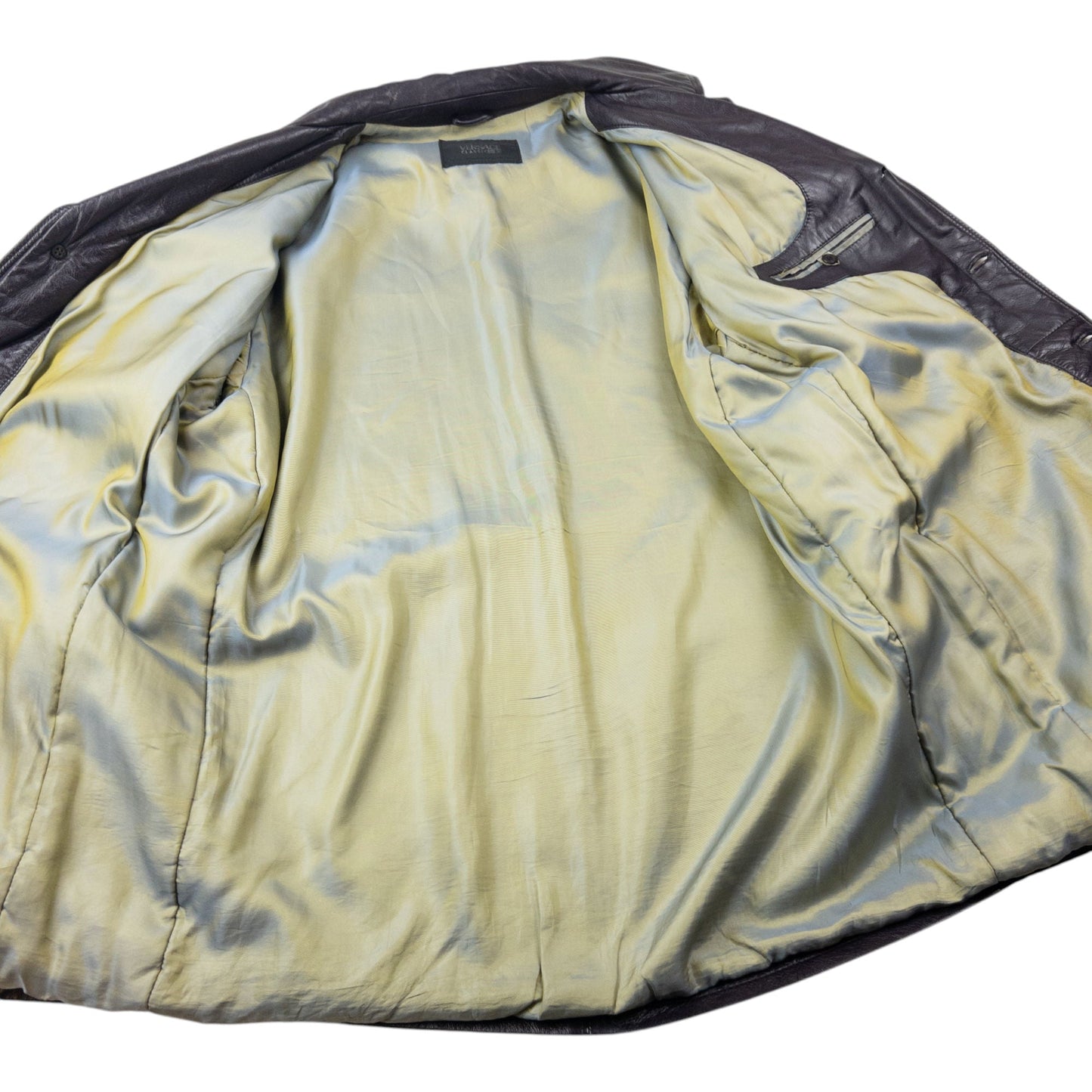Vintage 2000s Versace Classic V2 Leather Jacket Size XXL | XXL, Green