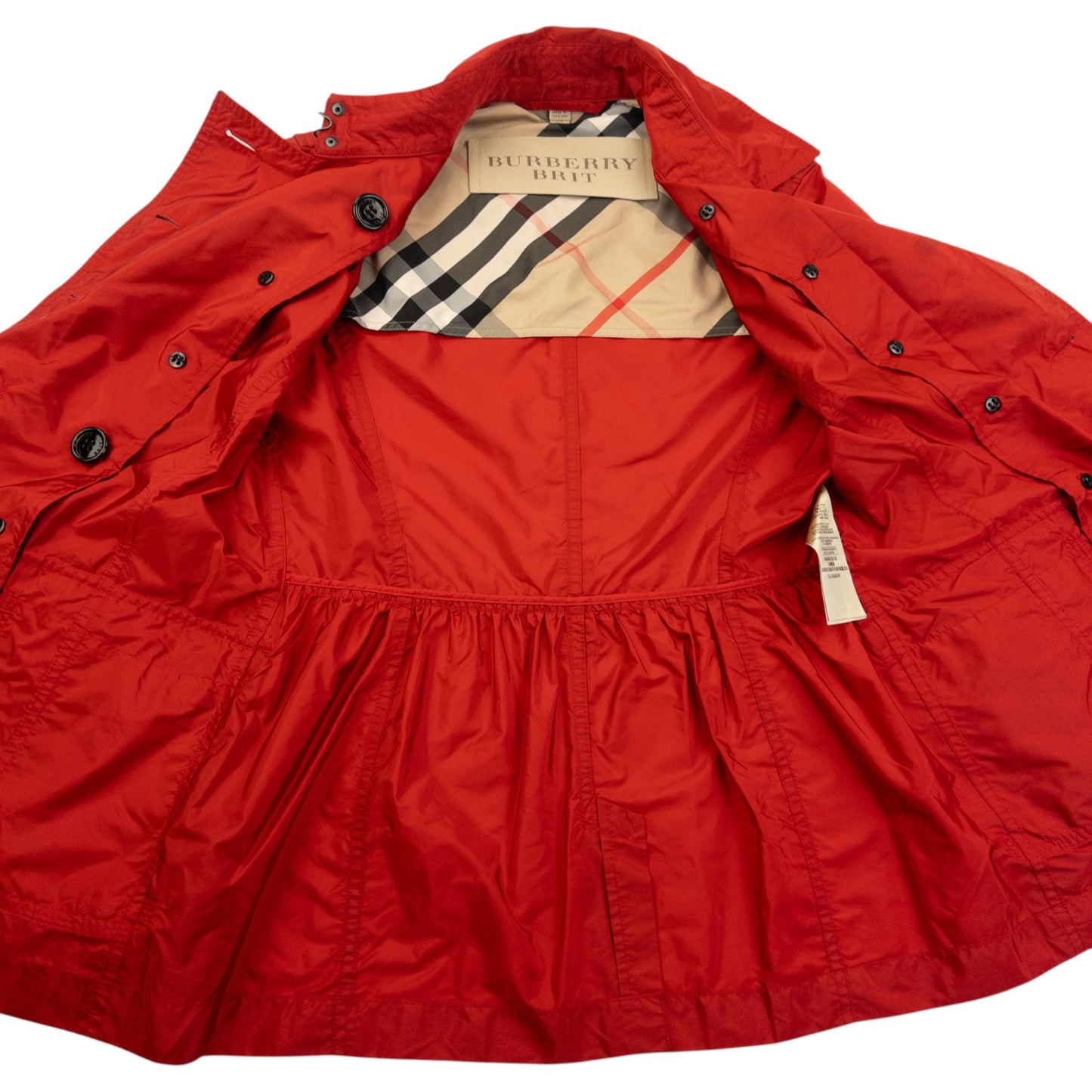 Vintage 2000s Burberry Brit Rain Jacket Womens Size S | Small, Red