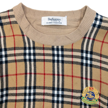 Vintage 90s Burberry Nova Check Jumper Size XS | XS, Brown