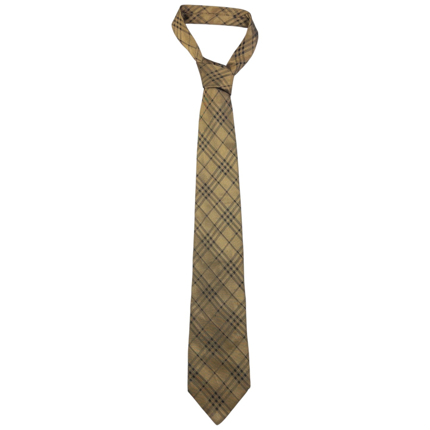 Vintage Burberry Nova Check Silk Tie