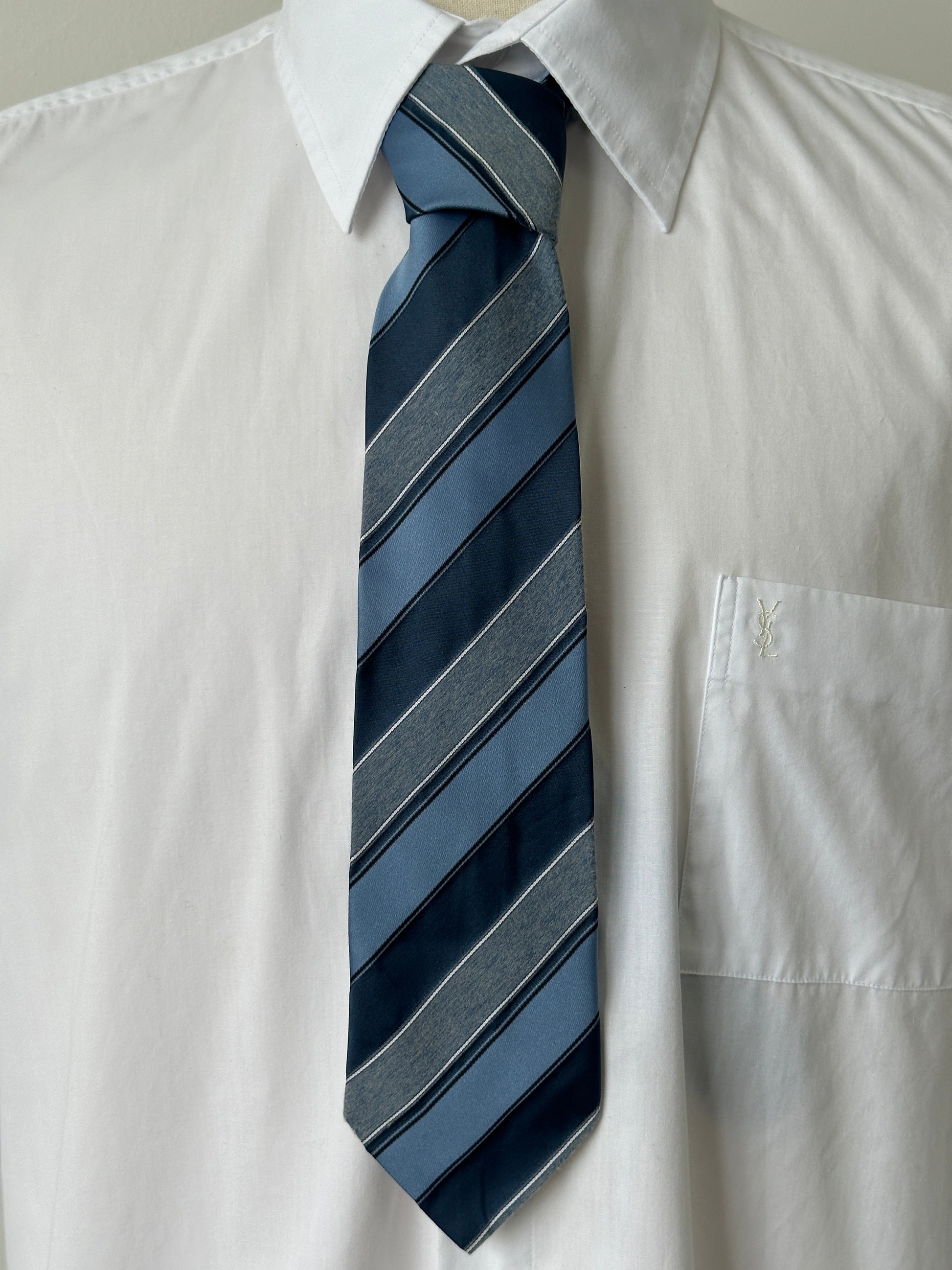 St Michael 1980s Striped Tie