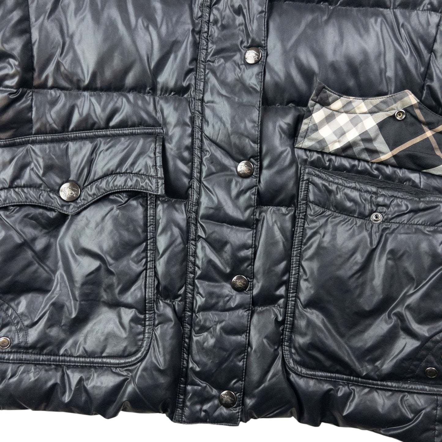 Vintage 2000s Burberry Blue Label Fur Hood Puffer Jacket Womens Size M | Medium, Multicoloured