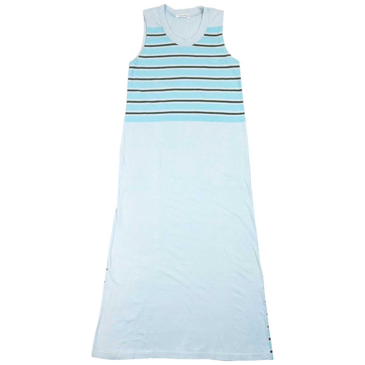 Vintage 2000s Yohji Yamamoto Striped Maxi Dress Womens Size M | Medium, Blue