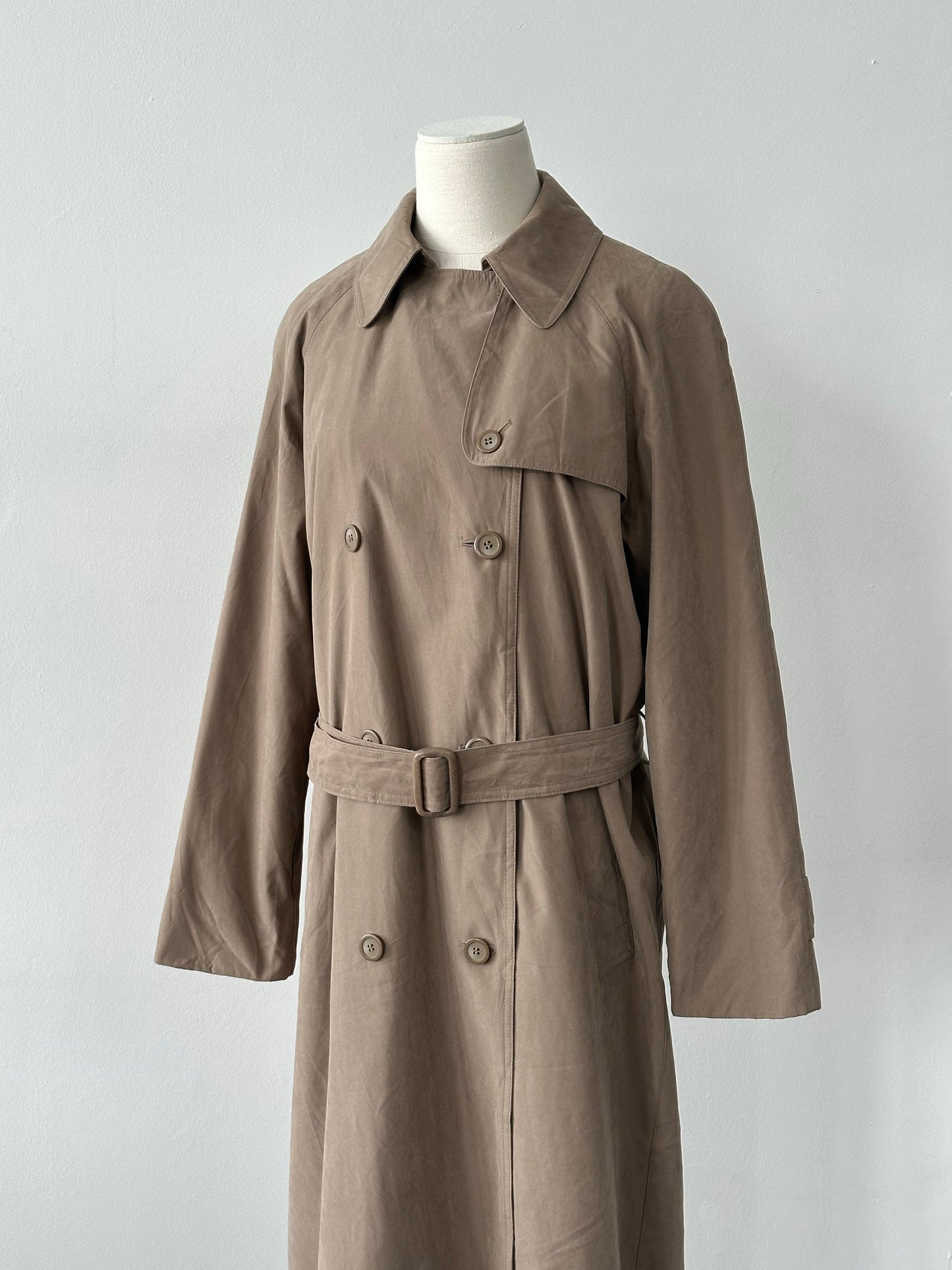 London Fog 1990s Double Breasted Belted Trench Coat - S
