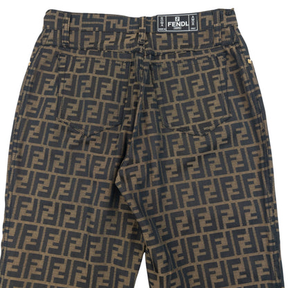 Vintage 90s Fendi Monogram Trousers Womens Size W27 | W27, Brown