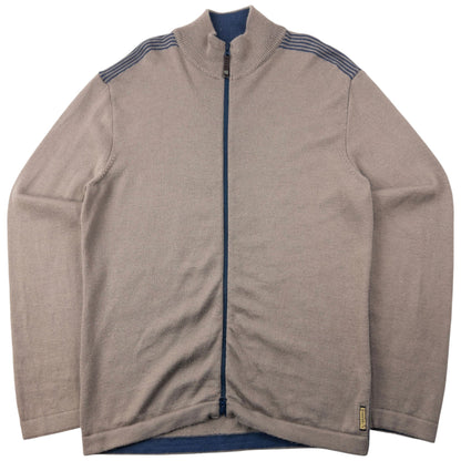Vintage 2000s Armani Jeans Zip Up Jumper Size L | Large, Beige