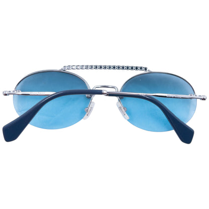 Miu Miu Bejewelled Rimless Sunglasses | O/S, Blue