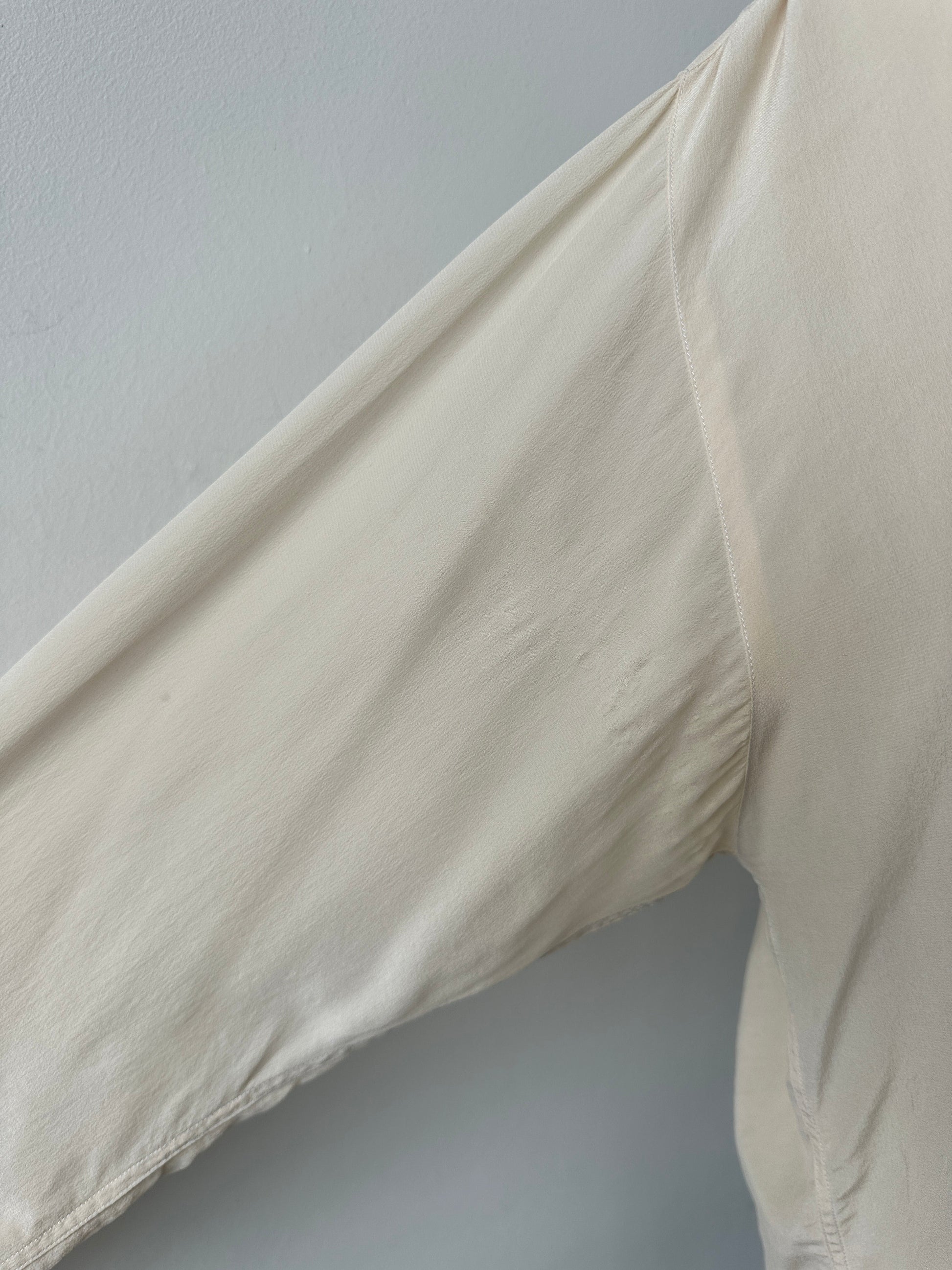 Italian Vintage 1990s Pure Silk Sheer Shirt - L