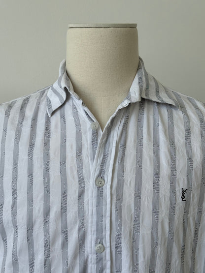 Yves Saint LaurentPour Homme 2000s Pure Cotton Striped Shirt - L