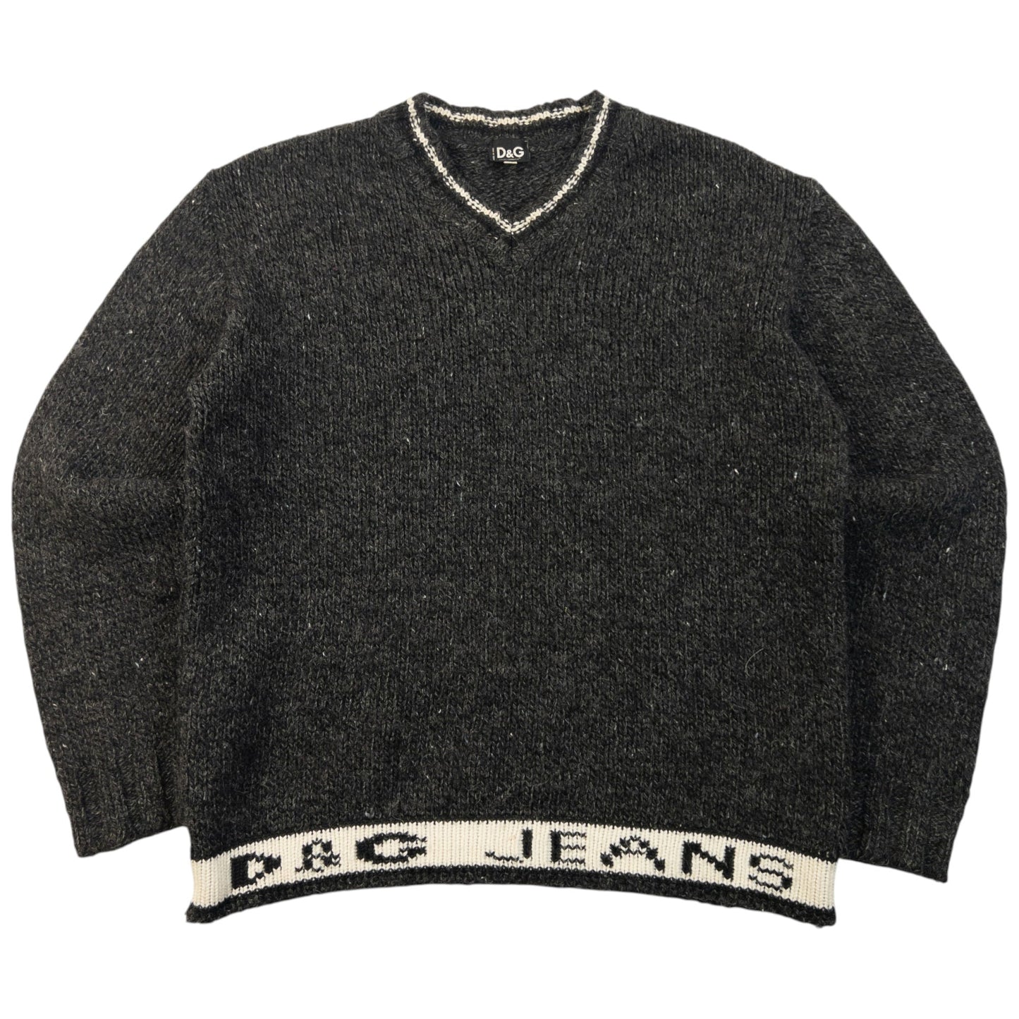 Vintage 2000s Dolce & Gabbana Wool Knit Jumper Womens Size L | Large, Cream