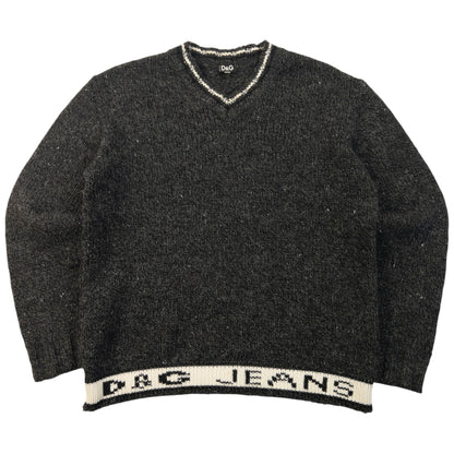 Vintage 2000s Dolce & Gabbana Wool Knit Jumper Womens Size L | Large, Cream