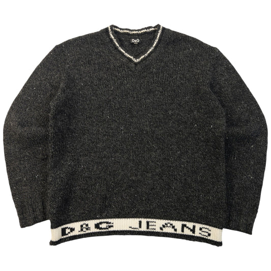 Vintage 2000s Dolce & Gabbana Wool Knit Jumper Womens Size L | Large, Cream