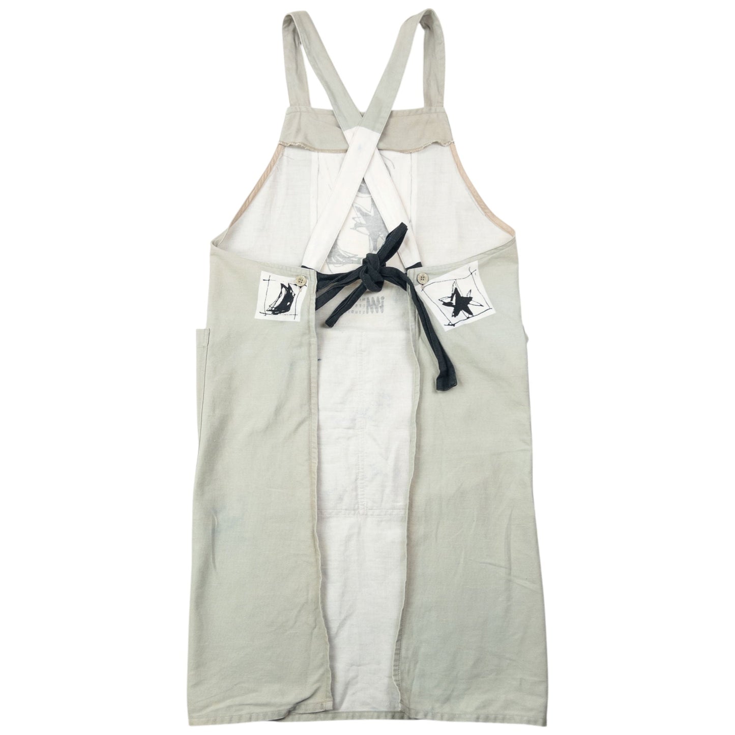 Vintage 90s Issey Miyake Printed Apron | O/S, Green
