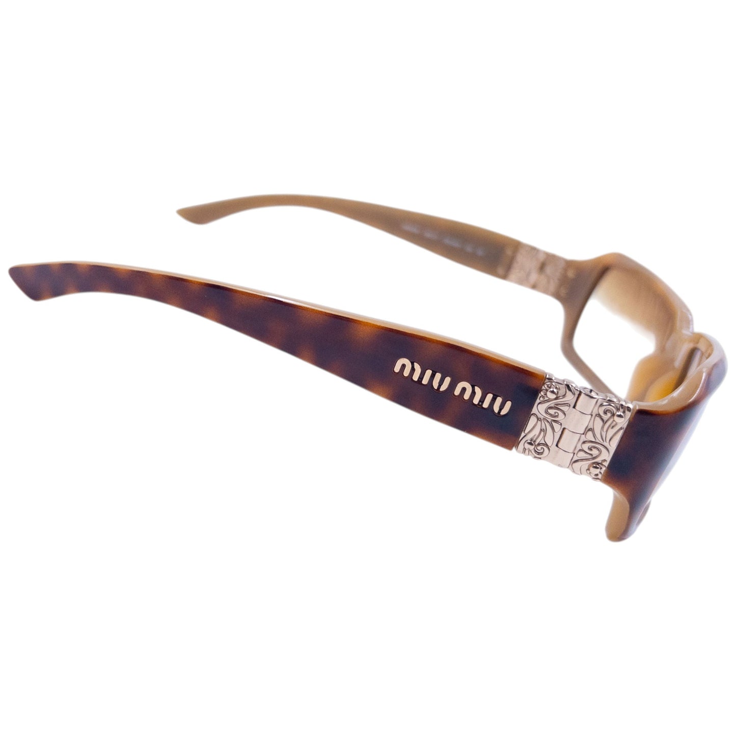 Vintage 2000s Miu Miu Tortoise Shell Sunglasses | O/S, Brown