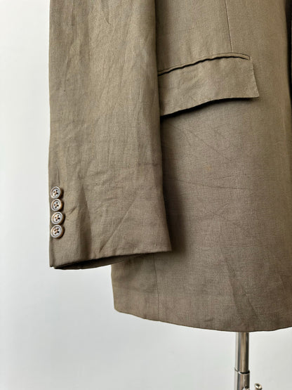 Ralph Lauren Polo 1990s Pure Linen Single Breasted Blazer - L