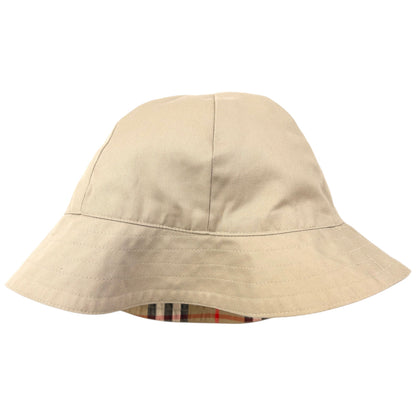 Vintage 90s Burberry Nova Check Reversible Bucket Hat | O/S, Beige