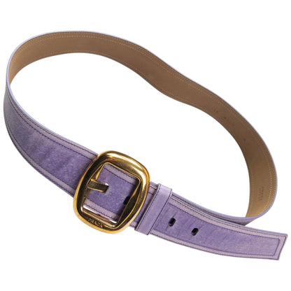 Vintage 90s Prada Leather Belt Womens Size XL | O/S, Gold