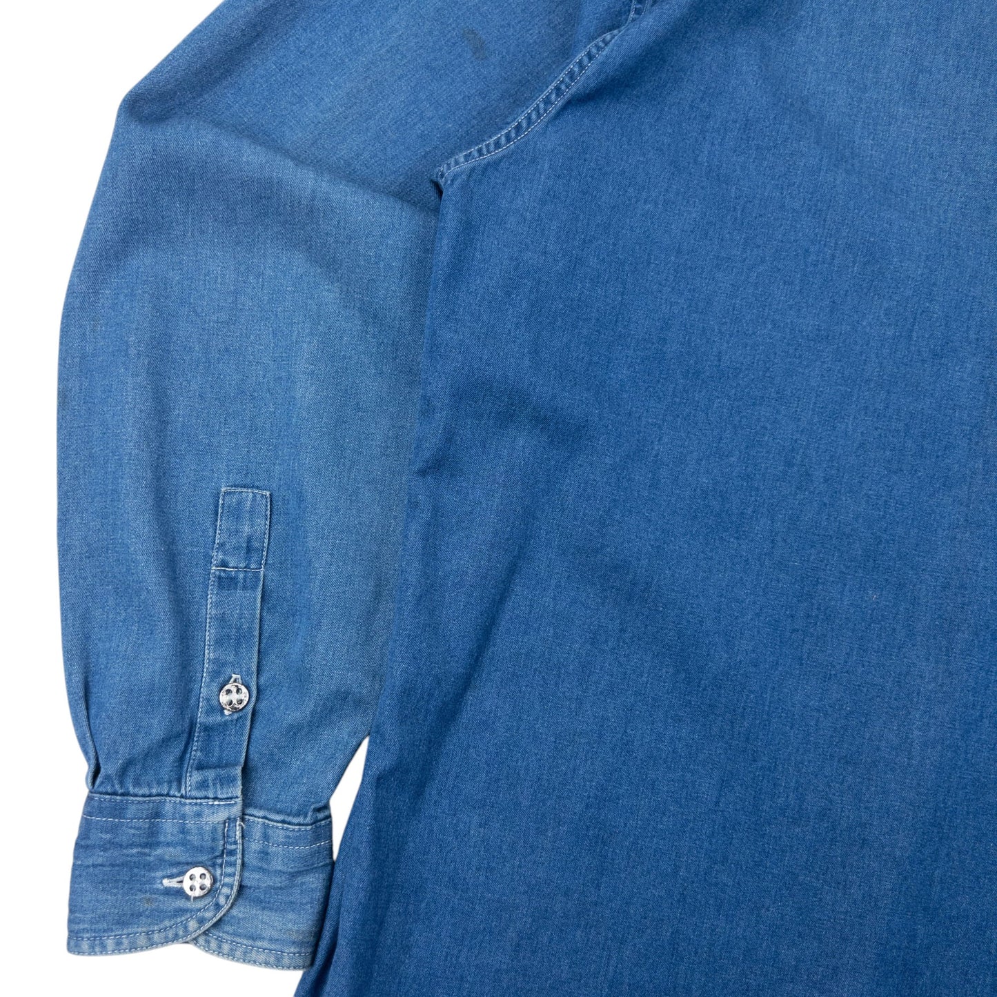 Vintage Armani Jeans Long Sleeve Button Up Denim Shirt Size L