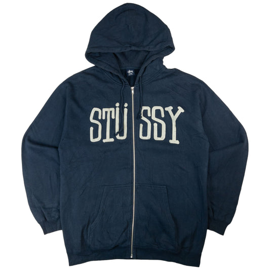 Vintage Stussy Zip Up Hoodie Size XL