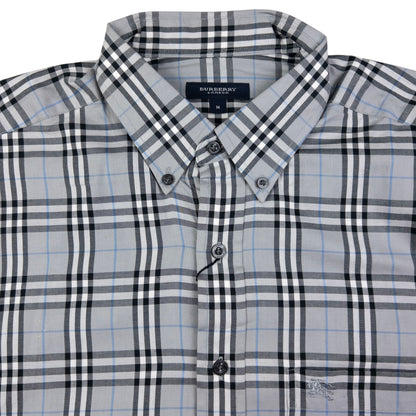 Vintage Burberry Nova Check Long Sleeve Button Up Shirt Size M