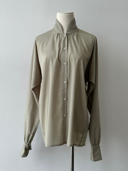 Vintage 1990s High Neck Batwing Shirt - M