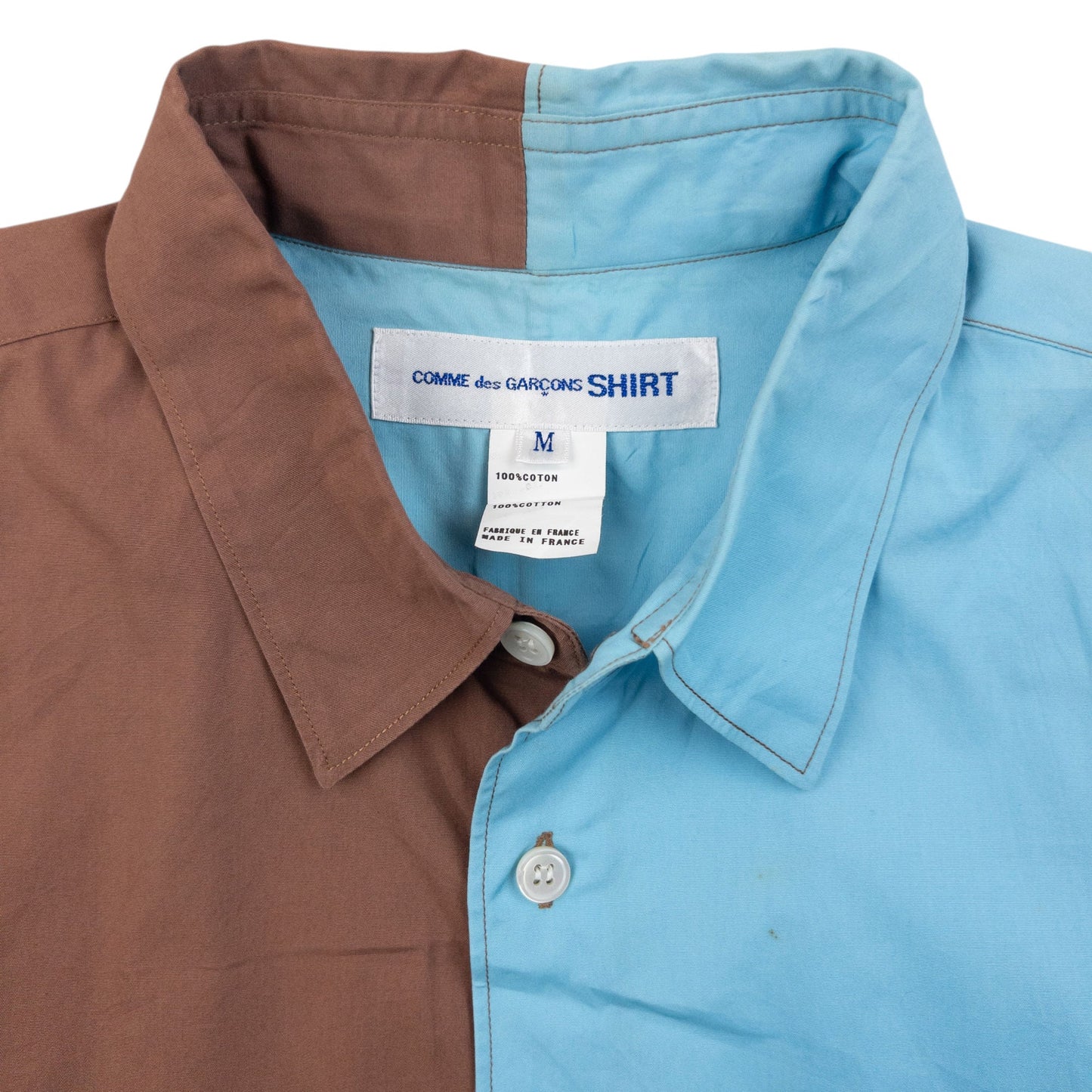 Vintage 2000s Comme Des Garçons SHIRT Long Sleeve Button Up Shirt Size M | Medium, Blue