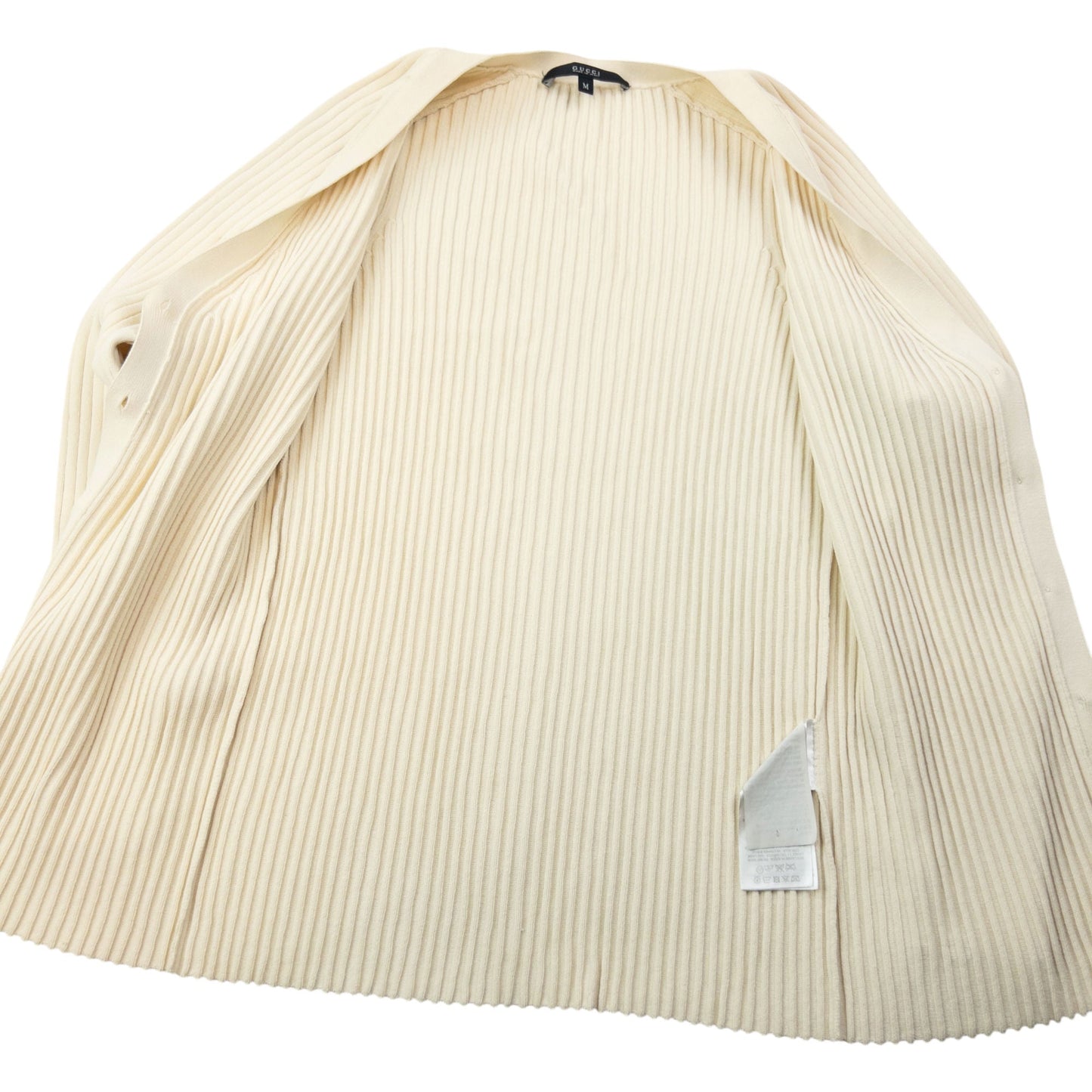 Vintage 2000s Gucci Ribbed Cardigan Womens Size M | Medium, Cream