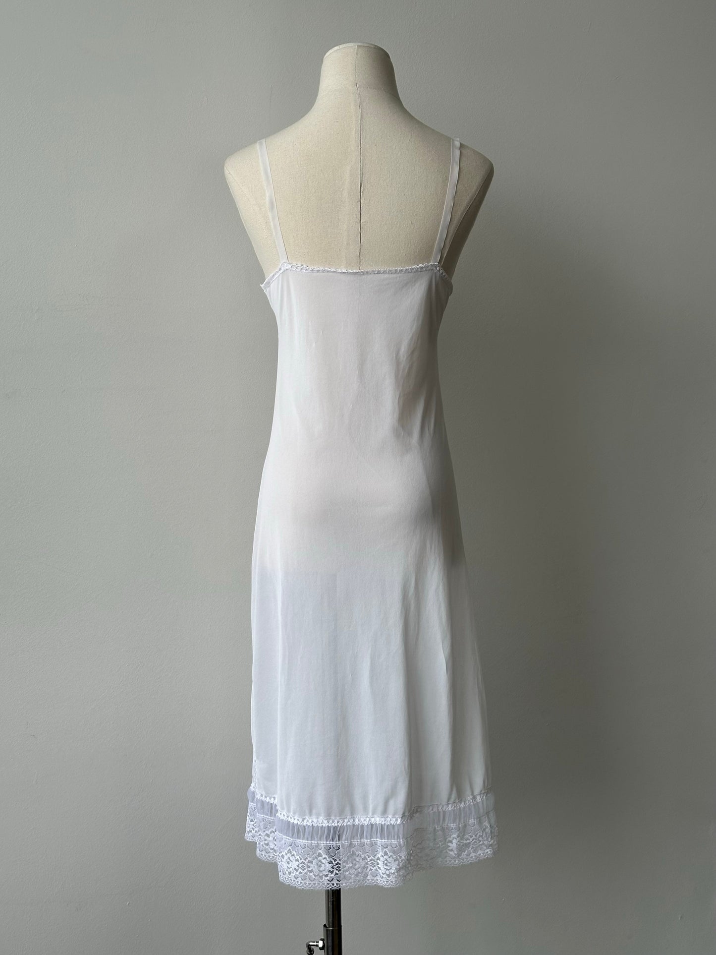 Vintage 1990s Sheer Lace Midi Dress - S