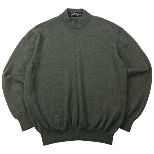 Vintage 90s YSL Yves Saint Laurent Wool Jumper Size S | Small, Green